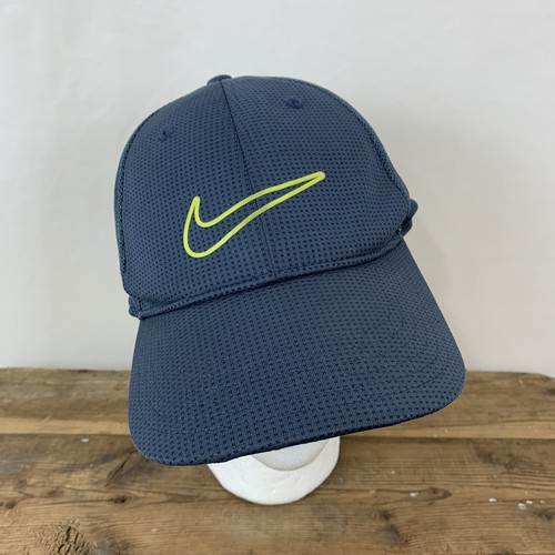 Nike Swoosh Golf Hat Blue Chartreuse 
