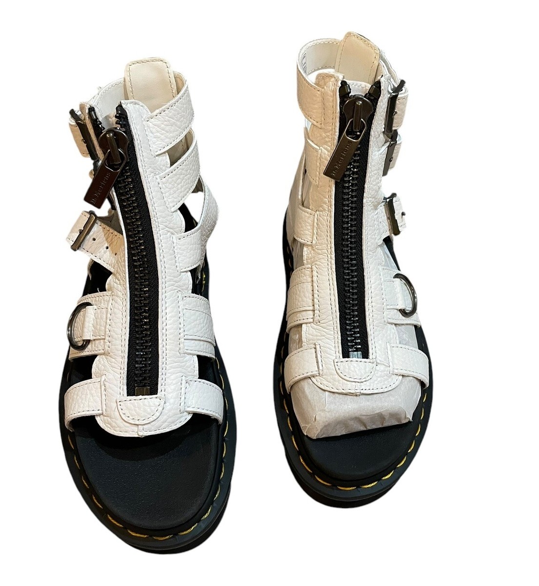 Dr Martens Olson Zipped Leather Strap Sandals Womens Sz 7