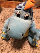 Peluche de cuerpo completo Pearson Scott Foresman Diz dinosaurio azul marioneta de mano 12" relleno