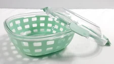 7”x7” x2.5"  Mint Green ELLO DuraGlass  Food Storage Container w/Snap Lock Lid