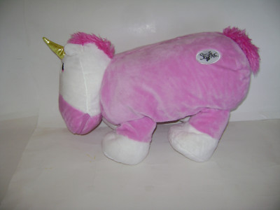 STUFFIES The Unicorn Horse Prancine Pocket Plush Stuffed Pillow Pink White 20â | eBay