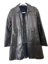 Black Gucci Leather/fur Coat