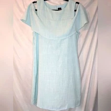 Ethereal by Paper Crane Linen Blend Cold Shoulder Dress, Large