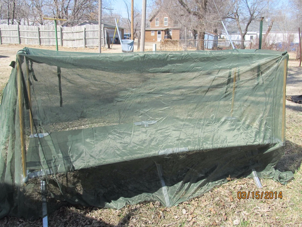 MILITARY INSECT BAR MOSQUITO NET NETTING COT COVER GREEN TENT NEW