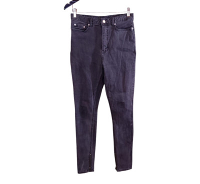BLK DNM Jeans 8 Essex Grey High Rise Ankle Zip Skinny Jeans Women's 28 Long