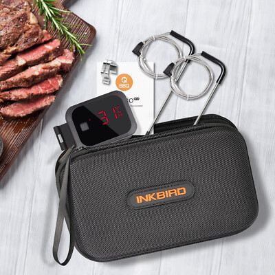 INKBIRD Bluetooth IBT-2X Meat Thermometer 2 Probes Grill for Weber Storage Case