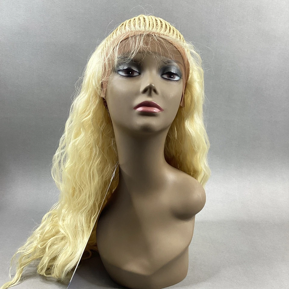 Peluca trenzada de encaje mágico MLB38 #613 peluca ondulada sintética frontal de encaje rubio platino Foto 2 de 4