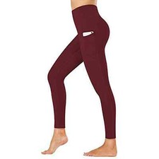 Fengbay High Waist Yoga Pants, Pocket Yoga Pants Tummy Control Workout Size Smal