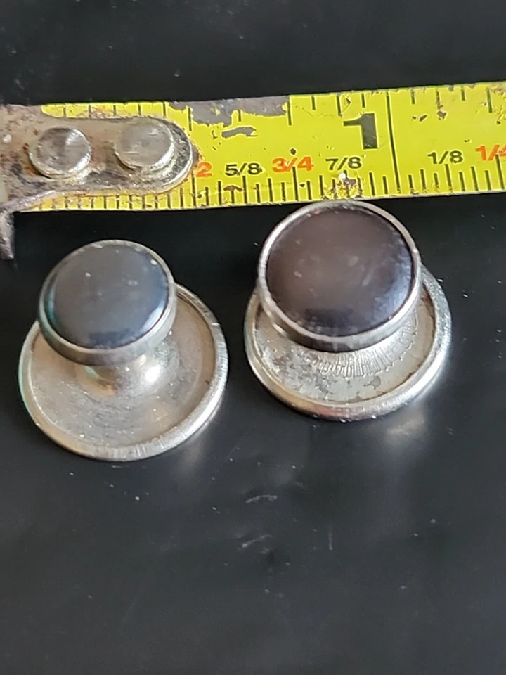 Vintage Large Metal Snap Fasteners 7/8" Silver Tone Sewing Notions Buttons - Image 4 of 4