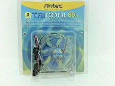 NOS Antec TriCool 80mm Cool Fan 3-Speed Switch Quiet Performance Maximum Cooling