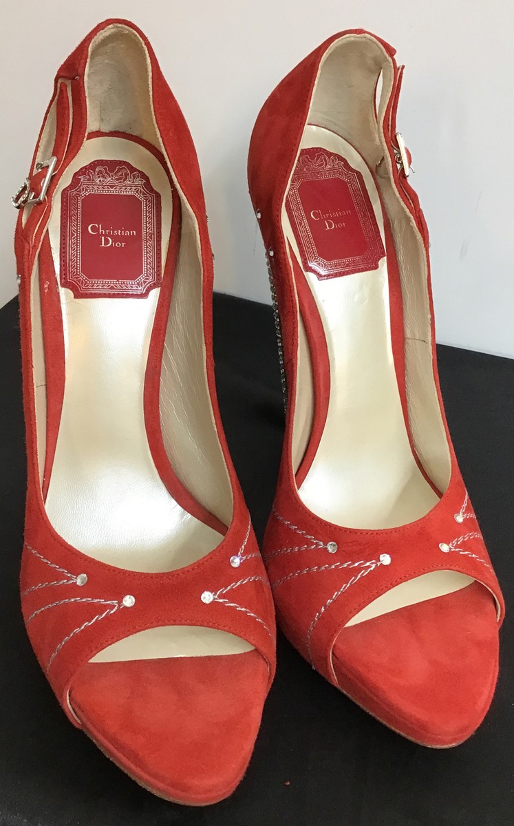 Dior レースオープントゥハイヒール ディオール“レースやクロシェ編み