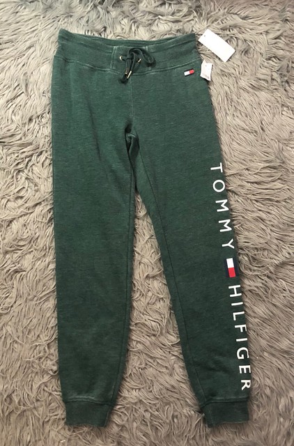 green tommy hilfiger sweatpants
