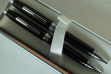 Cross Classic Coventry Black Lacquer  Polished Appointments Pen Pencil set