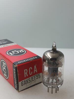 RCA 6AK5 EF95 NOS NIB 4850gm Grey Plate Halo Getter Serious Tubes S711