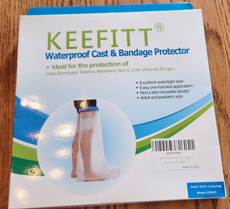 Keefitt Waterproof Cast Protector for Adult Leg- Extra Long - New