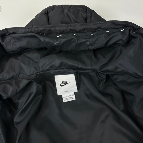 Abrigo acolchado parka con capucha Nike Therma-FIT para mujer talla XS chaqueta negra - Imagen 5 de 8