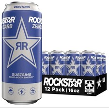 Rockstar Zero Carb 16oz 12 pack Energy Drinks