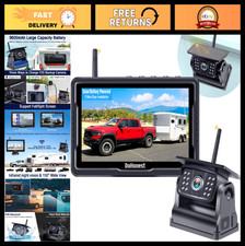 Wireless Backup Camera Solar Magnetic - Portable HD 1080P Rear View Monitor Kit