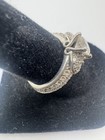925 Sterling Silver Textured Shoulders 1CT Round CZ  Solitaire Ring Size 5.5 — photo 3