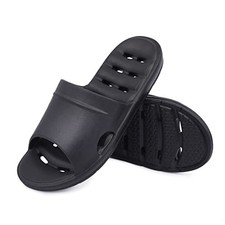 LM Women Shower Slippers Bathroom Slippers Sandals House Slippers 6 Black 01