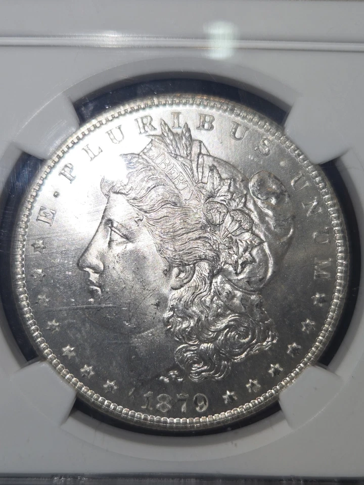 1879-S Morgan Silver Dollar $1 NGC MS65 – Lustrous with Near-Prooflike Finish  - Image 3 of 4