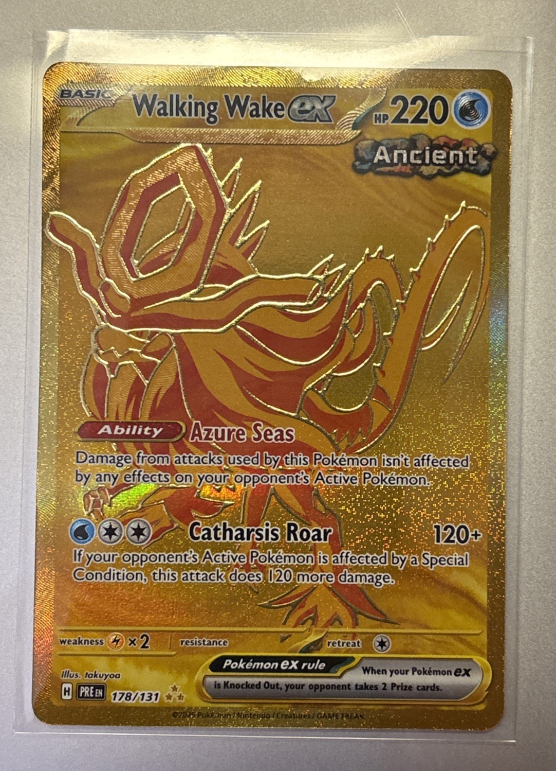 Walking Wake ex 178/131 Hyper Rare Prismatic Evolutions Pokemon Card