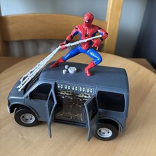 7" Official Licensed Spiderman Motorized Toy  Van With Spidey Working Sounds (H)