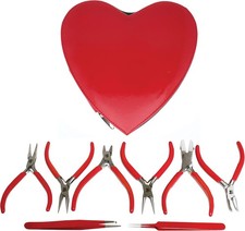 I Beads Pliers 4.5 Inches, 8-Piece Set: Round Nose, Chain Nose, Bent Chain Nos