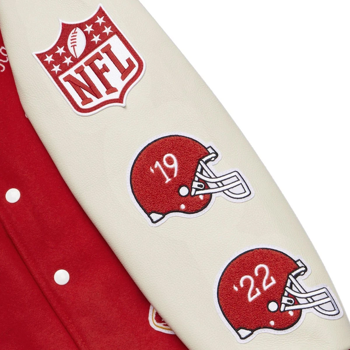 Mens Red Kansas City Chiefs Full-Snap Varsity Jacket