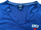 Cutter & Buck SMU Mustangs Blue Sweater Vest Cotton Pullover (3XB) ~ Golf/Casual — photo 1