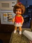 Vintage Mattel 1967 Baby Small Walk 11" Doll with Original Clothes, UNTESTED