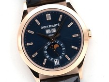 Patek Philippe Complications 5396R-015 Annual Calendar Rose Gold Diamo Blue Dial
