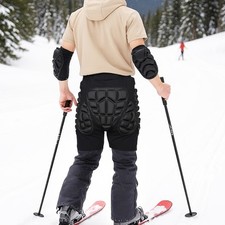 Padded Shorts Protective Ski Snowboard Knee Elbow Brace Hip Protector Pants Set
