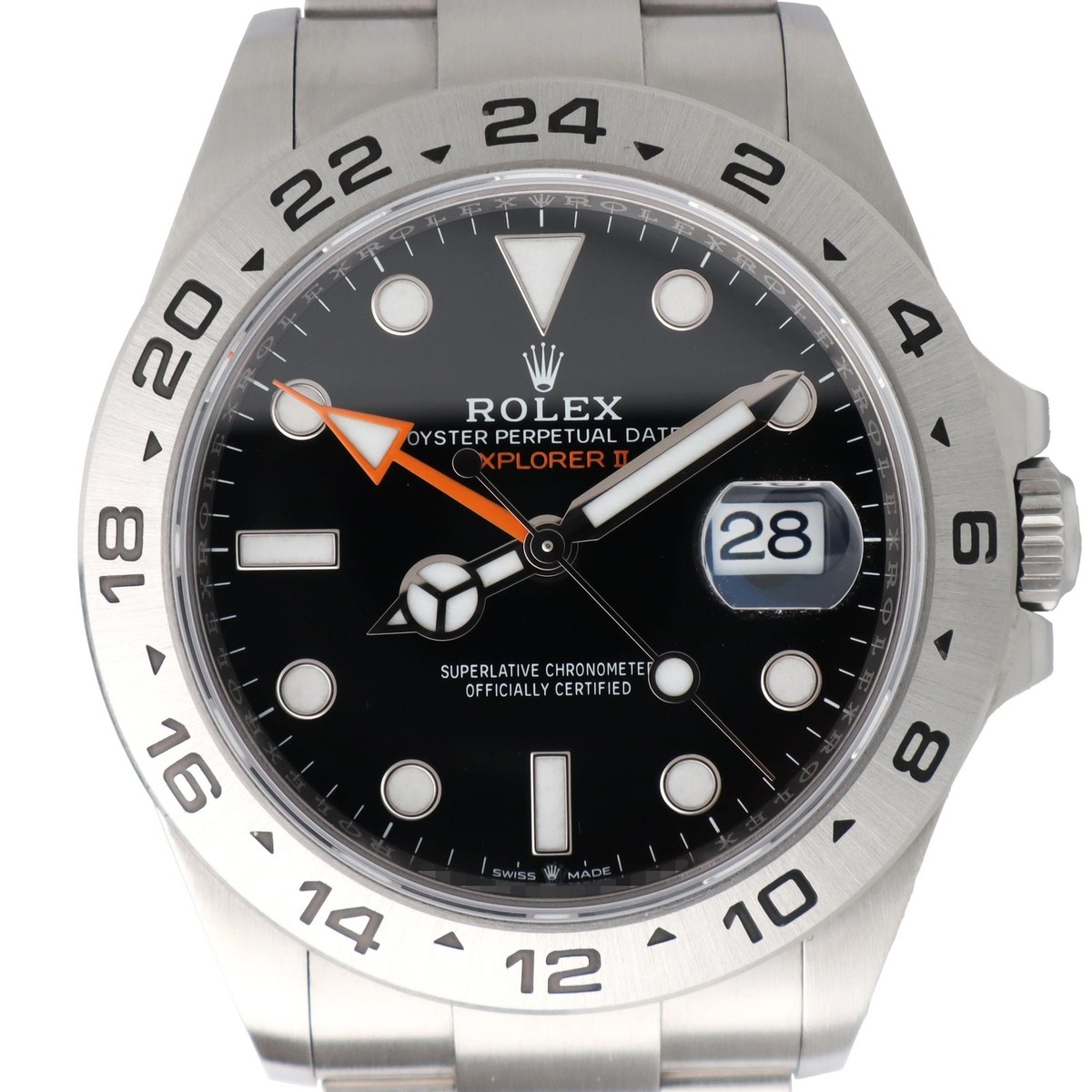 2023 Mint Rolex 226570 Explorer II 41mm Steel Black Dial Orange