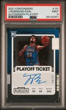 2021 Panini Contenders Jeremiah Robinson-Earl Playoff Ticket Auto /99 - PSA 9