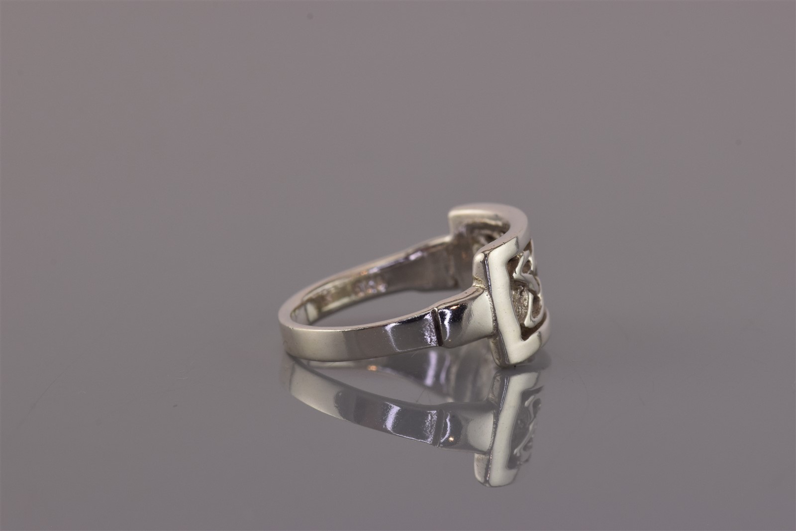 Sterling Silver Framed Rectangular Celtic Tribal … - image 3