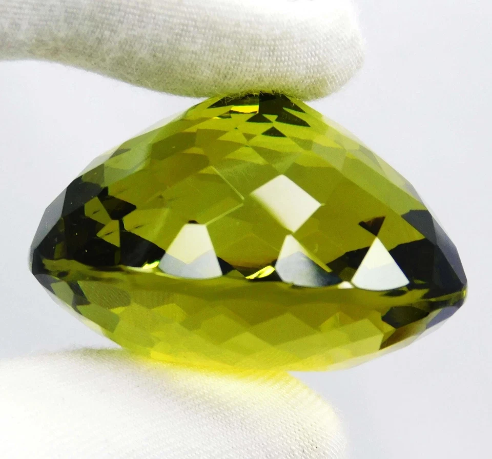 143 Ct Natural Green Peridot Round Cut – Certified Loose Gemstone - Image 3 of 4