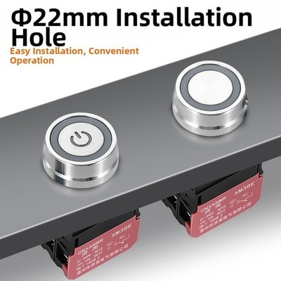 XM38E 11DNJ 22mm Drucktastenschalter mit selbstsichernder und silbernen Kontakte