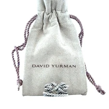 Retired David Yurman 925 Sterling Silver Diamond X Crossover Size 5.75 Ring