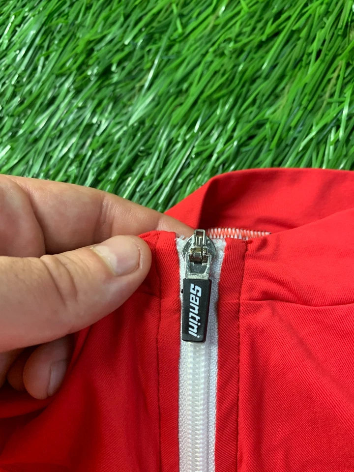 CAMISA JERSEY MANGA CORTA HOMBRE CICLISMO BICICLETA RARA SANTINI ORIGINAL TALLA S PEQUEÑA Foto 4 de 4