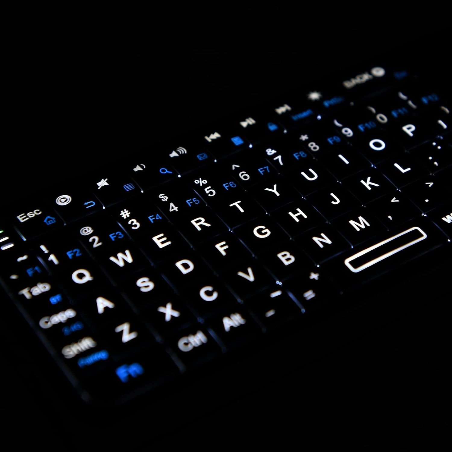 Rii K06 Mini Bluetooth Keyboard Backlit 2.4GHz Wireless Keyboard with IR Lear...