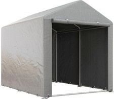 Gazebo da Giardino Tenda Garage Moto Bici 1,6x2 Acciaio Grigio Chiaro VivaGarden