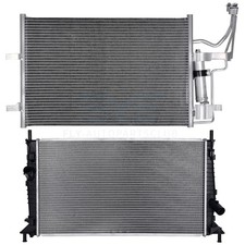 For 2004-2009 Mazda 3 2.0L 2000CC l4 Aluminum Radiator&AC Condenser Cooling Kit