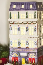 Anthropologie Ceramic Holiday House Department Store Townhouse Village Home NEW