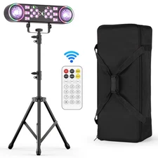 UKING DJ Party Lights System w/Stand RGBW Laser Party Stage Lighting DMX &Bag
