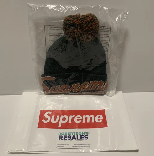 Bonnet Supreme New Era Script Cuff vert taille unique neuf en plastique FW19