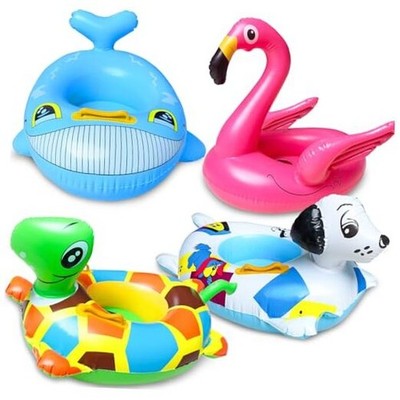 4 Pack Inflatable Pool Floats for Toddler Age 3-7 Animal Swim Tube Multicolor