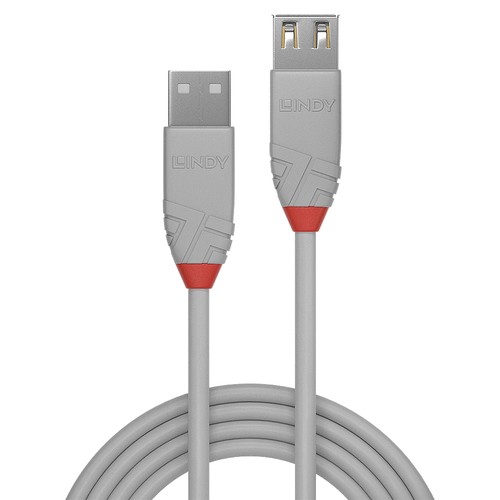 Lindy 5M Usb 2.0 Type A Extension Cable Anthra Line Grey. Cable Length: 5 M. Con