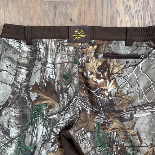 Realtree Pants Mens 2X Brown Xtra Camo Fleece Lined Scent Factor Block Hunting - Picture 14 of 15