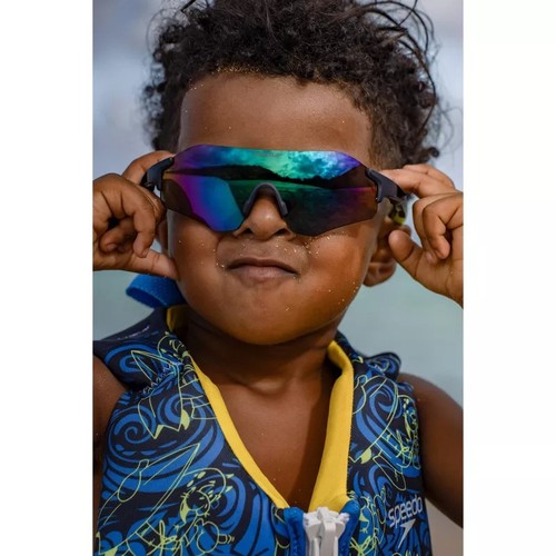 Speedo Kids' Sunglasses - Black/Teal:Maximum UV Protection, Ages 3-6,Round Shape - Picture 4 of 4